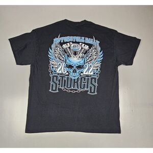 2022 Sturgis Motorcycle‎ T-Shirt Mens XL. Biker Rally Bright Skull Back Hit.